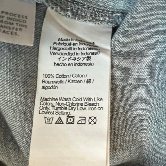 Madewell Denim Side-Tie Shirt in Aurea Wash size large - Picture 9 of 10